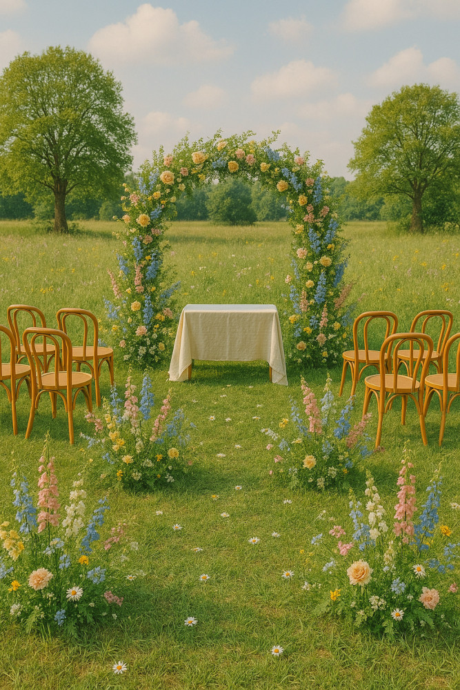 Dekorasi Pernikahan Tema Whimsical Meadow : Perpaduan Keindahan Alam dan Nuansa Romantis